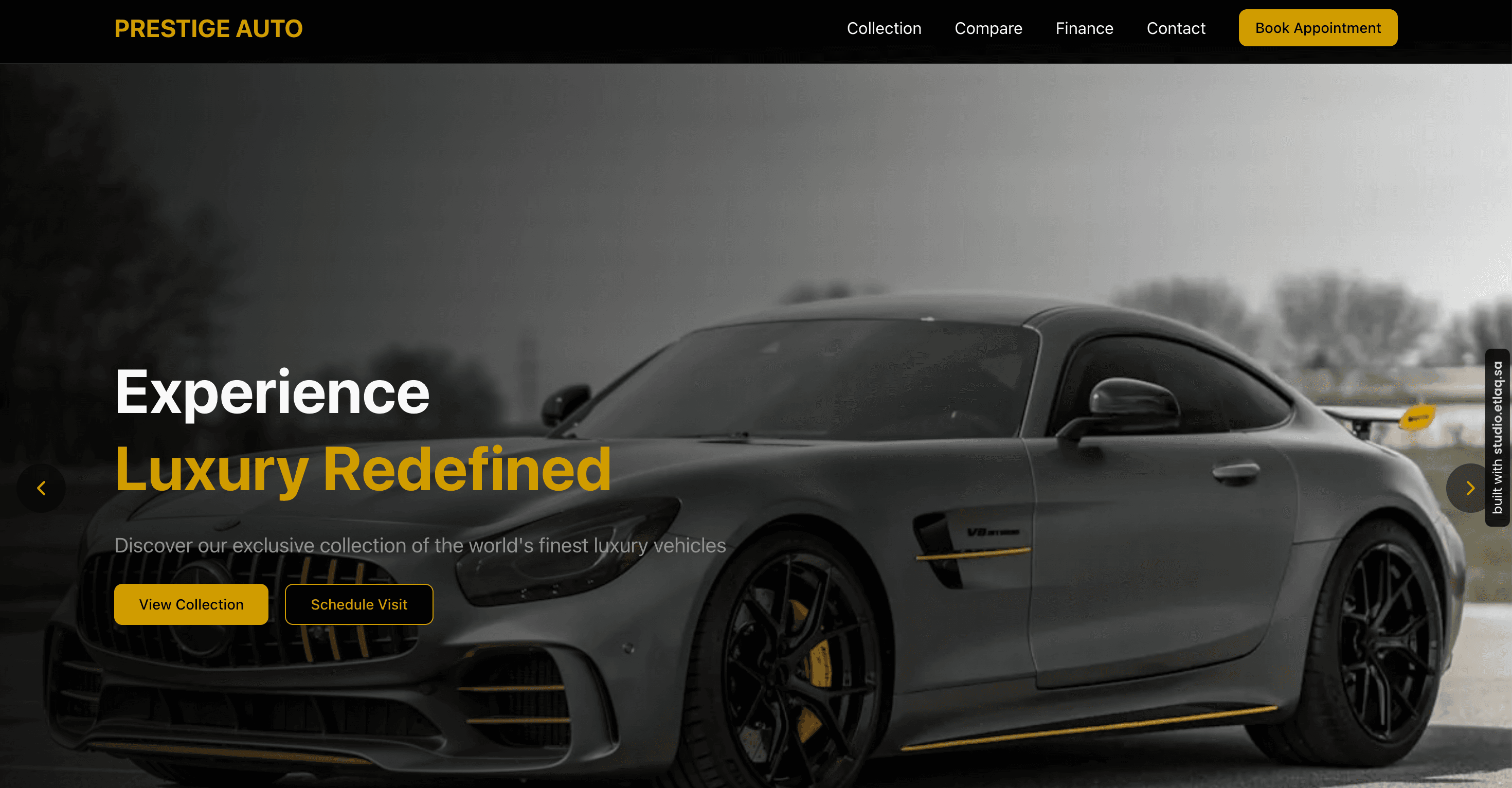 Luxury Cars project screenshot